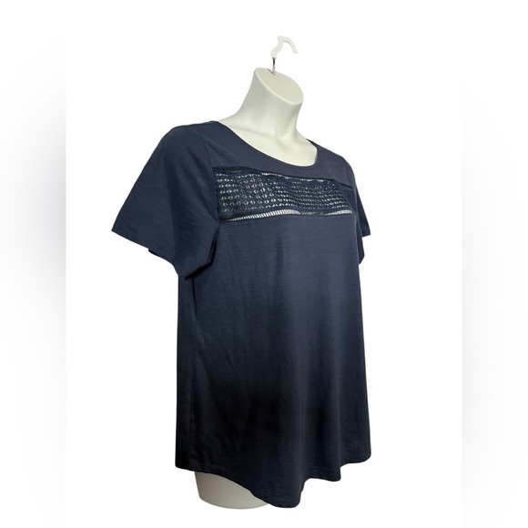 Penningtons, Plus Size Navy Lace Accent Top, Size X - Picture 5 of 8